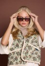 H Cashmere Logo Scarf Taupe thumbnail